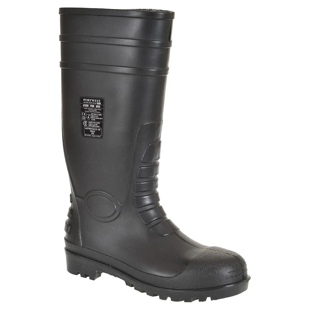 Portwest Full Safety Black Wellington Boots Size 7 1 Portwest Full Safety Black Wellington Boots Size 7