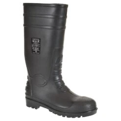 Portwest Full Safety Black Wellington Boots Size 8