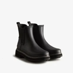 Hunter Women's Refined Stitch Detail Chelsea Boots - Black