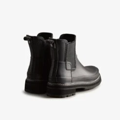 Hunter Women's Refined Stitch Detail Chelsea Boots - Black -ridebedford shop chelsea boot 3