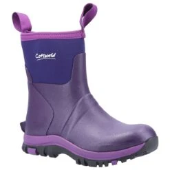 Cotswold Women's Blaze Mid Neoprene Wellington Boots - Purple -ridebedford shop cotswold blaze purple