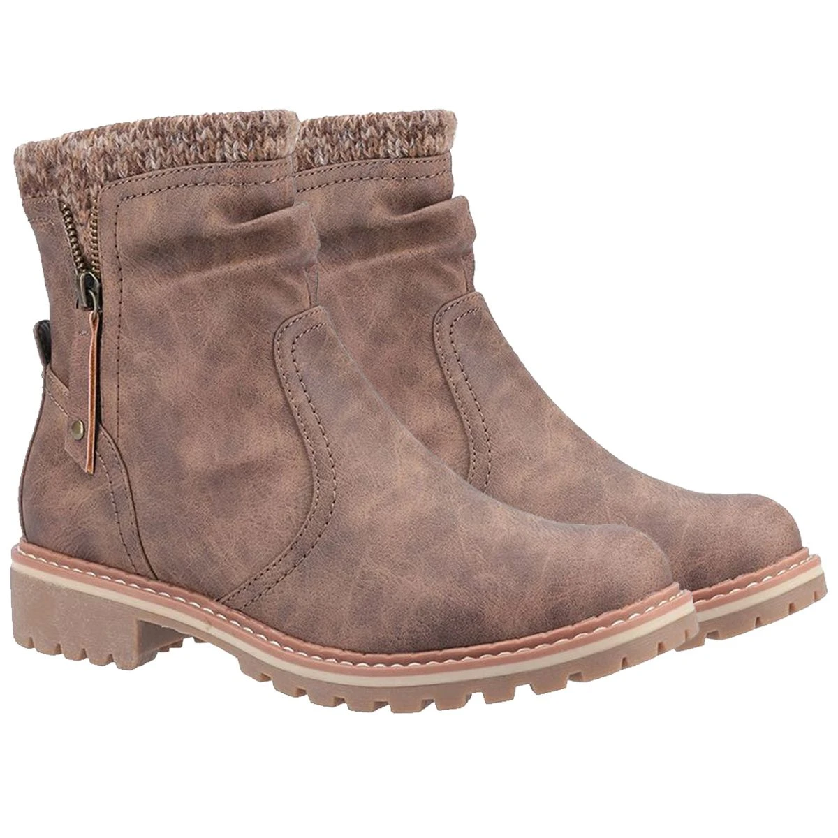 Divaz Women's Niki Fleece Lined Boots - Tan 3 Divaz Women's Niki Fleece Lined Boots - Tan - Image 3