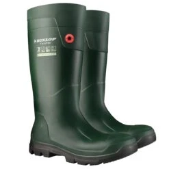 Dunlop Purofort Fieldpro Full Safety Wellington Boots - Green