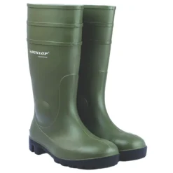 Dunlop Protomastor Full Safety Wellington Boots - Green