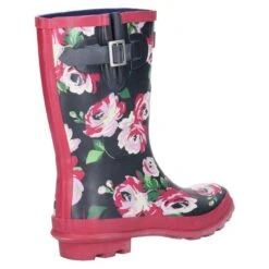 Cotswold Women's Paxfords Mid Calf Wellington Boots - Black/Flower -ridebedford shop floral 3 2
