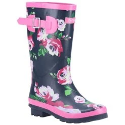 Cotswold Children’s Flower Wellington Boots – Multicolour