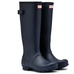 Hunter Women's Original Back Adjustable Wellington Boots - Navy