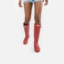 Hunter Women's Original Tall Wellington Boots - Military Red 15 Hunter Women's Original Tall Wellington Boots - Military Red -ridebedford shop hunter women s original tall wellington boots military red 3