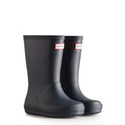 Hunter Baby Original Kids First Classic Gloss Wellington Boots - Navy -ridebedford shop kids 1st classic navy 3 1