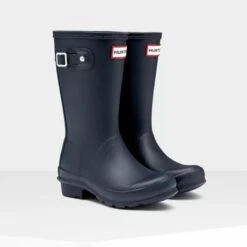 Hunter Children's Original Big Kids Wellington Boots - Navy