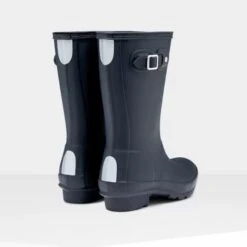 Hunter Children's Original Big Kids Wellington Boots - Navy -ridebedford shop kids original navy 2