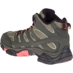 Merrell Women’s Moab 2 Gore-Tex Mid Walking Boots – Beluga/Olive -ridebedford shop lds moab 2 mid gtx beluga olive 5