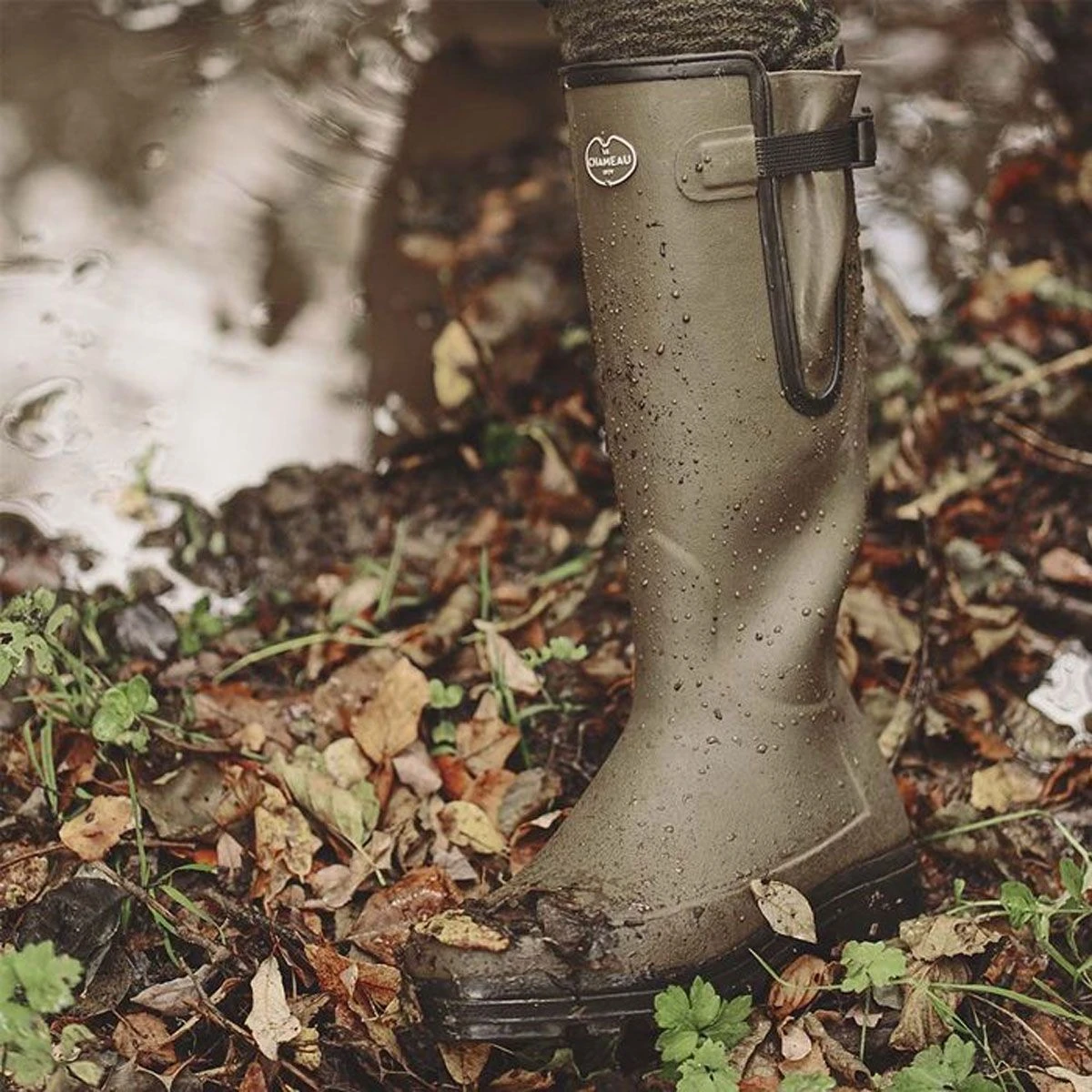 Le Chameau Women's Vierzon Jersey Wellington Boots - Vert Chameau 3 Le Chameau Women's Vierzon Jersey Wellington Boots - Vert Chameau - Image 3