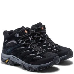 Merrell Men's Moab 3 GoreTex Mid Walking Boots - Black -ridebedford shop mns moab 3 gtx mid black 4 1