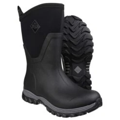 Muck Boots Women's Arctic Sport Mid Height Wellington Boots - Black -ridebedford shop muck boots mid blk 3 1