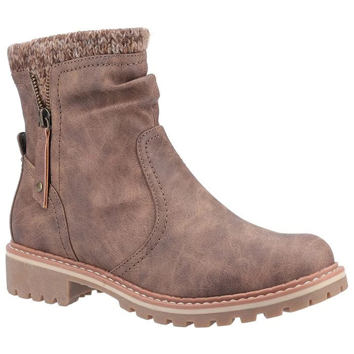 Divaz Women's Niki Fleece Lined Boots - Tan 2 Divaz Women's Niki Fleece Lined Boots - Tan - Image 2