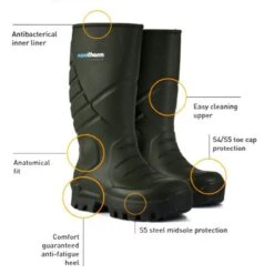 Nora Men's Thermo Wellington Boots - Olive -ridebedford shop nora men s thermo wellington boots olive 1