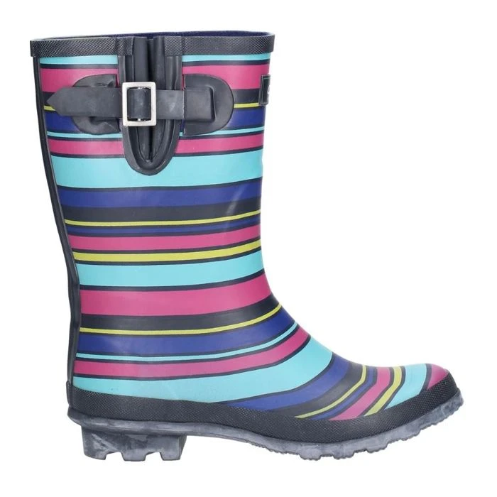 Cotswold Women's Paxfords Mid Calf Wellington Boots - Multicolour Stripe 2 Cotswold Women's Paxfords Mid Calf Wellington Boots - Multicolour Stripe - Image 2