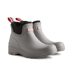 Hunter Women's Play Neoprene Chelsea Boots - Grey -ridebedford shop play chelsea neoprene 2 1