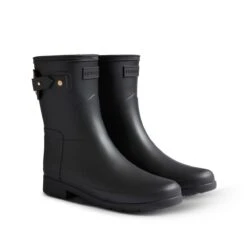 Hunter Women's Refined Slim Fit Short Wellington Boots - Black