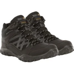 Regatta Men's Edgepoint Mid Walking Boots – Black/Granite