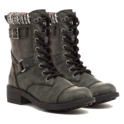 Rocket Dog Women’s Thunder Biker Boots – Black