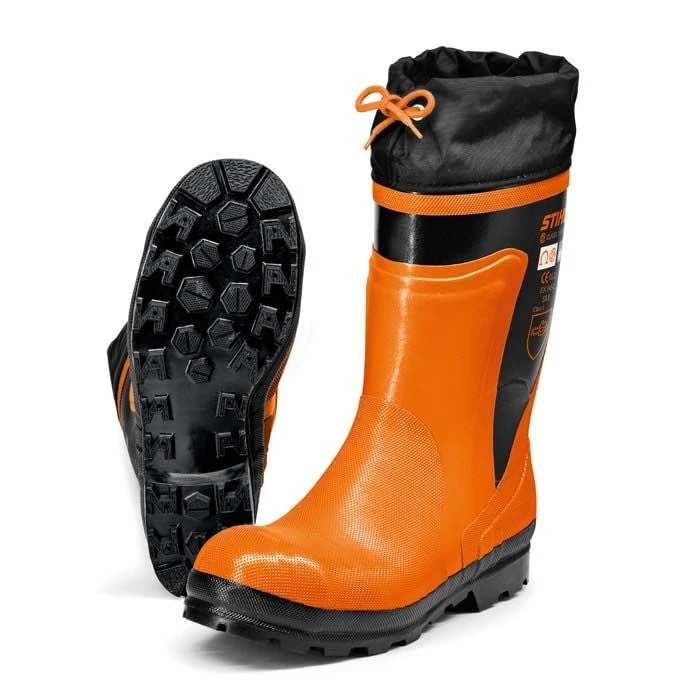 Stihl Standard Rubber Chainsaw Safety Boots - Orange 2 Stihl Standard Rubber Chainsaw Safety Boots - Orange - Image 2