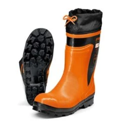 Stihl Standard Rubber Chainsaw Safety Boots - Orange