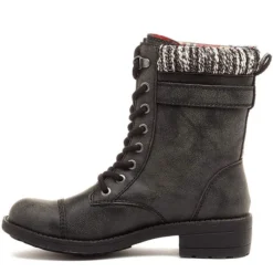 Rocket Dog Women’s Thunder Biker Boots – Black -ridebedford shop thunderblack4