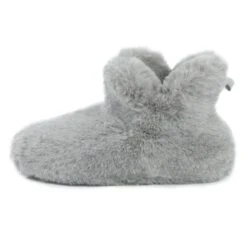 Totes Women's Faux Fur Slipper Boots - Grey -ridebedford shop womens faux fur slipper boots grey 3